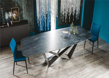 Mobília dada forma quadrado personalizada da sala de visitas da mesa de jantar do mármore do tamanho