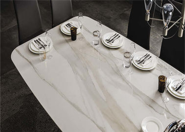 Estilo moderno luxuoso popular da mesa de jantar de mármore quadrada retangular