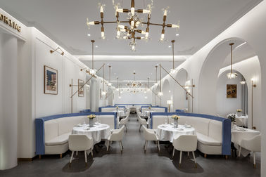 Mesa de jantar luxuosa do estilo da cabine ajustada para o hotel da estrela, Banquette que janta o grupo