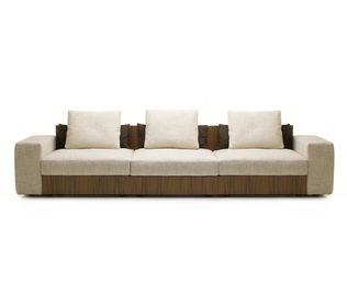 Sofá secional moderno feito sob encomenda com coxim, sofá da sala de visitas da tela/couro
