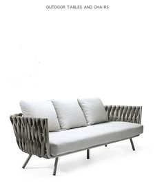 Sofá moderno do canto da mobília do jardim do Rattan com coxim confortável