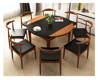 Mobília redonda da tabela da madeira maciça da sala de jantar para a utilização da casa/restaurante