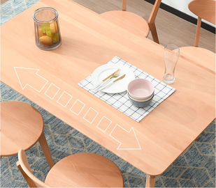 Projeto simples dado forma da tabela da madeira maciça da sala de jantar retângulo moderno