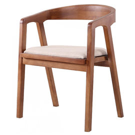 Cadeiras modernas da madeira maciça que jantam a mobília com Seater de couro e braço