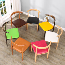 Cadeiras da madeira maciça do restaurante de Commerical com assentos de couro impermeáveis