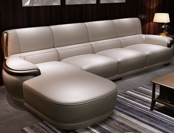 Sofá de couro contemporâneo da mobília luxuosa moderna do hotel/apartamento