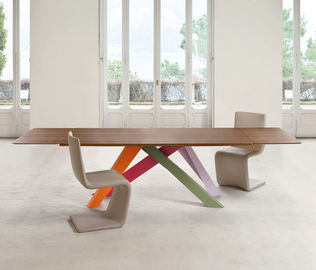 A favor do meio ambiente dado forma retangular da mesa de jantar comercial superior da madeira maciça