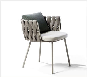 Mobília simples da cadeira da fita do Rattan exterior nórdico do jardim da combinação da cadeira de tabela