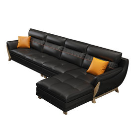 Do couro contemporâneo do sofá da sala de visitas de 3 Seater quadro de madeira com preço baixo