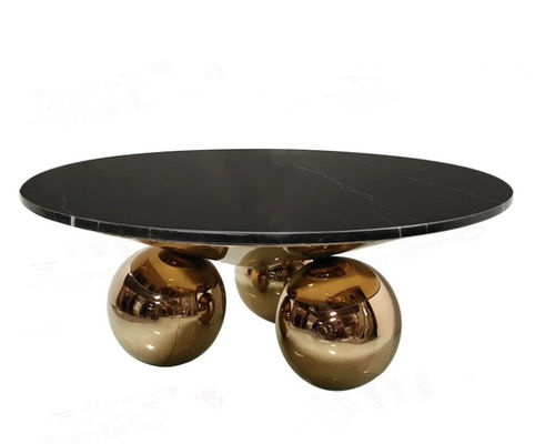Círculo superior do mármore moderno da tabela da sala de jantar com preço baixo de China do pé da bola