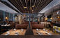 Estilo de couro de madeira da cabine do restaurante que janta mobília ajustada o projeto personalizado