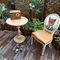 Mesa de centro de madeira moderna dada forma redonda, mesa de jantar da madeira maciça