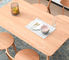 Projeto simples dado forma da tabela da madeira maciça da sala de jantar retângulo moderno