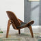As cadeiras modernas da madeira maciça do lazer com branco/preto colorem os assentos de couro