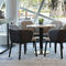 A madeira moderna de Commerical que janta cadeiras com couro assenta o estilo elegante da forma