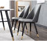 Cadeiras altas luxuosas da sala de jantar do couro traseiro com os pés do metal personalizados
