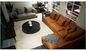 Do sofá cinzento moderno da tela da sala de visitas sentimento confortável/sofá em forma de L