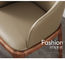 Base da madeira maciça e do coxim de couro do plutônio braço de alta qualidade/cinza sem braços que janta a cadeira com micro couro da fibra