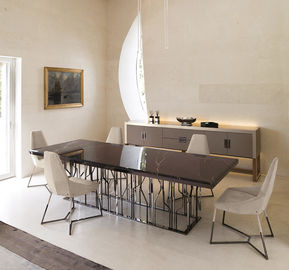 Mesa de jantar retangular de mármore moderna para o fast food/barra/café/hotel